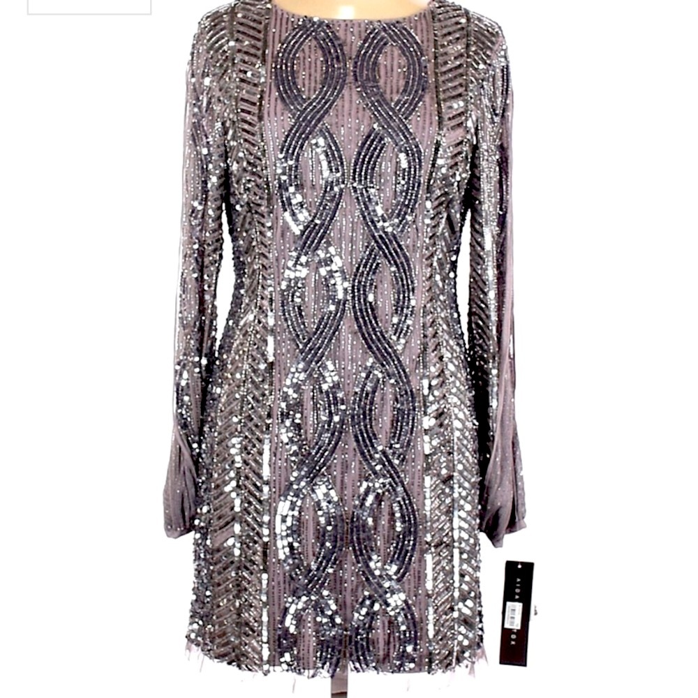 Purple Aidan Mattox Cocktail Dress